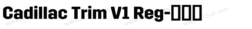 Cadillac Trim V1 Reg字体转换